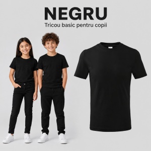 Tricou Copii Clasic Basic Free – Băiat și Fată, 100% Bumbac, Confortabil - Img 17