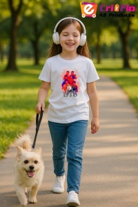 Tricou copii cu formatia BTS 3 , din bumbac 100% - Img 8