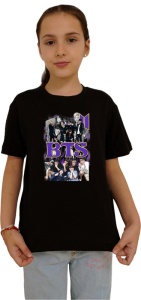 Tricou copii cu formatia BTS 7 , din bumbac 100% - Img 2