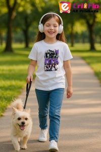 Tricou copii cu formatia BTS 7 , din bumbac 100% - Img 8