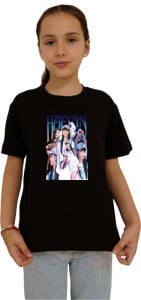 Tricou copii cu formatia HAERIN , din bumbac 100% - Img 2