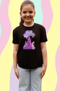 Tricou copii cu formatia JISSO PURPLE , din bumbac 100% - Img 4