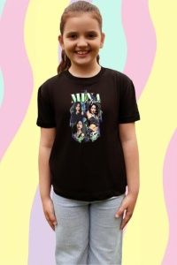 Tricou copii cu formatia MINA TWICE , din bumbac 100% - Img 4