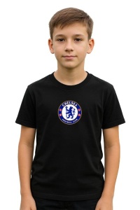 Tricou copii cu logo stema Chelsea FC Anglia, din bumbac 100% - Img 2