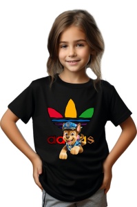 Tricou copii din bumbac 100% Patrula Catelusilor, cu imprimeu pentru copii, îmbrăcăminte confortabilă, modă copii, cadou ideal - Img 2