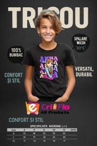 Tricou Copii din bumbac 100%, personalizat cu personajul Anna - Img 9