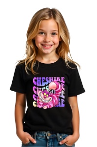 Tricou Copii din bumbac 100%, personalizat cu personajul Cheshire Cat