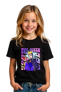 Tricou Copii din bumbac 100%, personalizat cu personajul Evil Queen 1