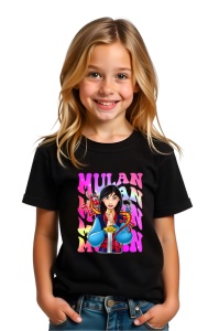 Tricou Copii din bumbac 100%, personalizat cu personajul Mulan - Img 2