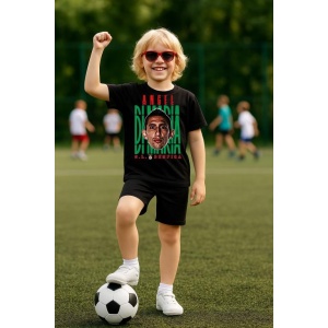 Tricou Copii din bumbac cu fotbalistul Angel Fabian Di Maria Hernandez-SL Benfica - Img 5