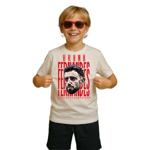 Tricou Copii din bumbac cu fotbalistul Bruno Miguel Borges Fernandes-Manchester United - Img 3