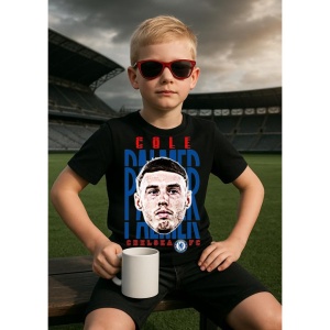 Tricou Copii din bumbac cu fotbalistul Cole Jermaine Palmer-Chelsea FC - Img 4