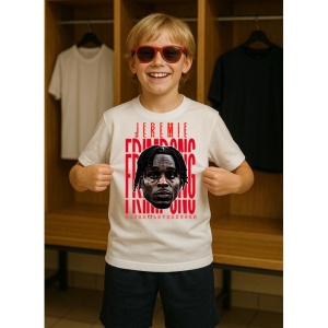 Tricou Copii din bumbac cu fotbalistul Jeremie Agyekum Frimpong-Bayer 04 Leverkusen - Img 7
