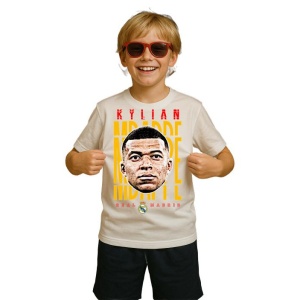 Tricou Copii din bumbac cu fotbalistul Kylian Mbappe-Paris Saint-Germain