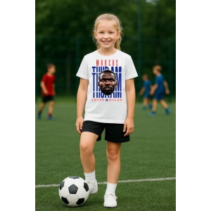 Tricou Copii din bumbac cu fotbalistul Marcus Lilian Thuram-Ulien-Inter Milano - Img 4