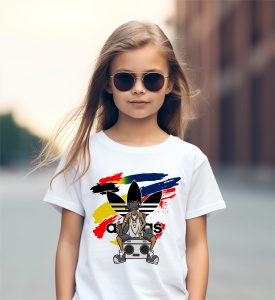 Tricou copii din bumbac personalizat haios Grafitti Street Music - Cadou - Img 2