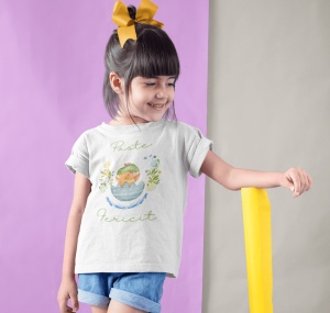 Tricou Copii Festiv - Paște Vesel și Plin de Culoare! - Cadou