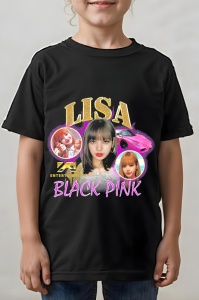 Tricou copii - Lisa din Blackpink - KPOP, stil, muzică, idol, cultură, pop, trendy, grup, fanbase, Korea