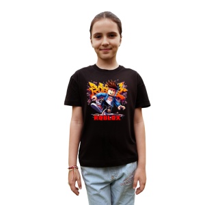Tricou Copii Roblox Blaster Pixelat One din bumbac 100% - Img 2