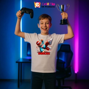 Tricou Copii Roblox Campionul Boxului din bumbac 100% - Img 9