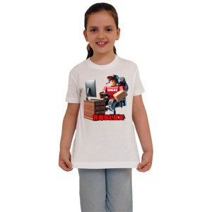 Tricou Copii Roblox Constructor Birou din bumbac 100% - Img 3