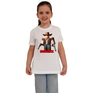 Tricou Copii Roblox Cowboy Drumet din bumbac 100% - Img 3