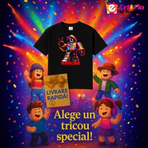 Tricou Copii Roblox Flacara Pacii din bumbac 100% - Img 6