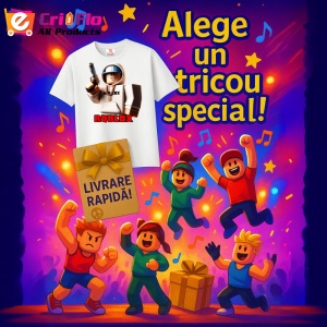Tricou Copii Roblox Fugarul Tehnologic One din bumbac 100% - Img 10