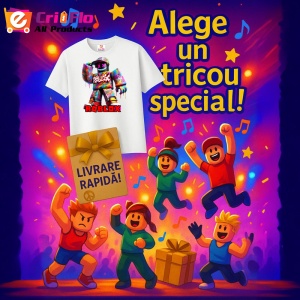 Tricou Copii Roblox Glitch Runner din bumbac 100% - Img 10