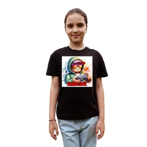 Tricou Copii Roblox Pilot Pixelat din bumbac 100% - Img 2