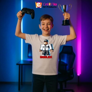 Tricou Copii Roblox Pugilistul De Fier din bumbac 100% - Img 8