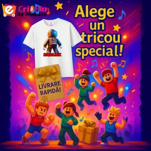 Tricou Copii Roblox Razboinicul Inghetat din bumbac 100% - Img 10