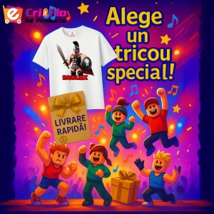Tricou Copii Roblox Regele Sabiilor din bumbac 100% - Img 10