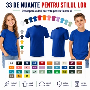 Tricou Copii Simplu din bumbac pentru Băieți 135 - Img 6