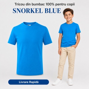 Tricou Copii Simplu din bumbac pentru Băieți 135 - Img 36