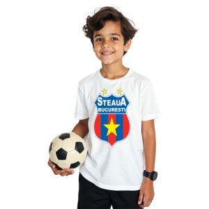 Tricou copii Steaua Bucuresti din bumbac 100% - Img 2