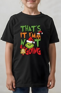 Tricou copii - That's not what Grinch doing - Crăciun, modă, stil, cadouri, sărbători, festiv - Img 2