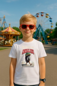 Tricou Copii Tralalelo Tra la la Boneca Ambalabu Italian Brainrot Meme Frog with Feet Bootleg T-Shirt - Img 3