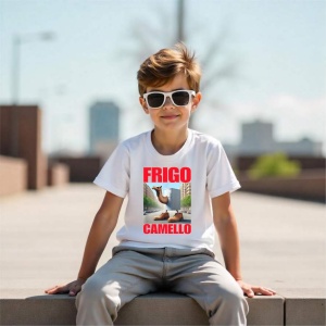 Tricou Copii Tralalelo Tra la la Frigo Camello - Italian Brainrot Meme T-Shirt - Img 4