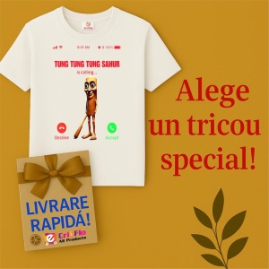 Tricou Copii Tralalelo Tra la la Tung Tung Tung Sahur - Italian Brainrot Meme T-Shirt - Img 6