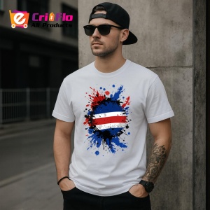 Tricou Costa Rica Steag Splash Art, Copii | Dama | Barbat - Img 4