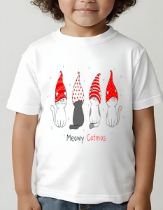 Tricou Craciun copii - Meowy Catmas