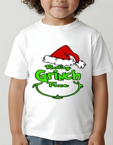Tricou Craciun copii - Resting Grinch Face