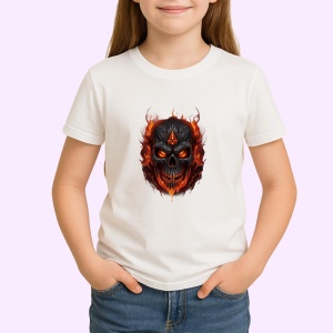 Tricou Craniu inflacarat in stil horror digital Copii | Dama | Barbat - Img 4