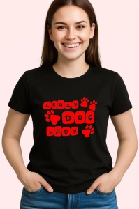 Tricou crazy dog lady mesaj pentru iubitoarele de caini, Copii | Dama | Barbat , tricou negru