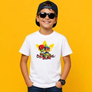 Tricou Crazy Frog Team Racing Urban Street Style Yellow, din bumbac 100% Copii | Dama | Barbat