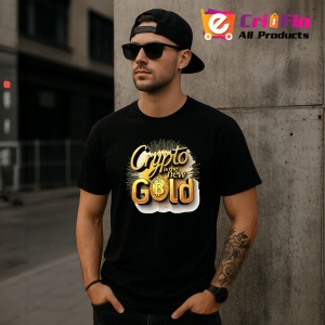 Tricou Crypto is the new gold, crypto este noul aur, Copii | Dama | Barbat , tricou negru - Img 11