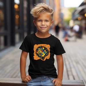 Tricou Cub Rubik si formule matematice Negru, Copii | Dama | Barbat - Img 4