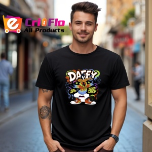 Tricou Daffy beat drop cu explozie de culoare Copii | Dama | Barbat, negru - Img 5