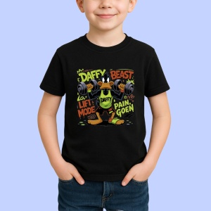 Tricou Daffy Duck – Beast Mode, antrenament și forță Copii | Dama | Barbat, negru